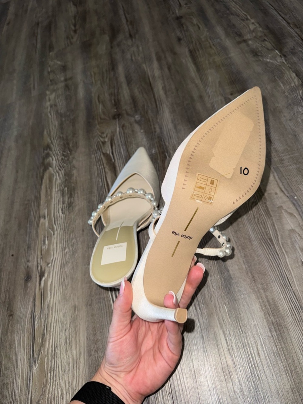 Dolce Vita Kanika Pearl Women’s Heels Size 10 NWOT | Women’s Bridal Heels - Picture 7 of 10